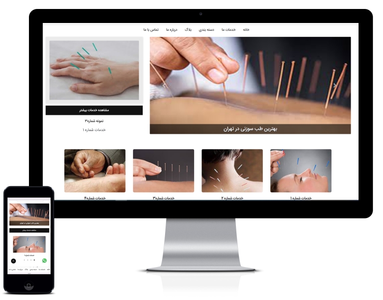 طراحی سایت طب سوزنی
