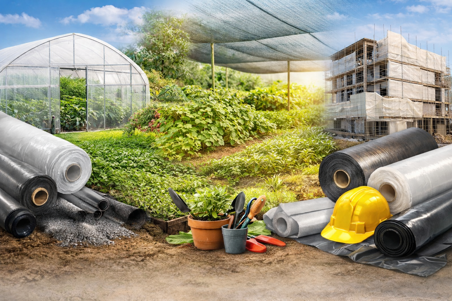 فروش ملزومات نایلونی کشاورزی و باغبانی و پروژه عمرانی در رشت 